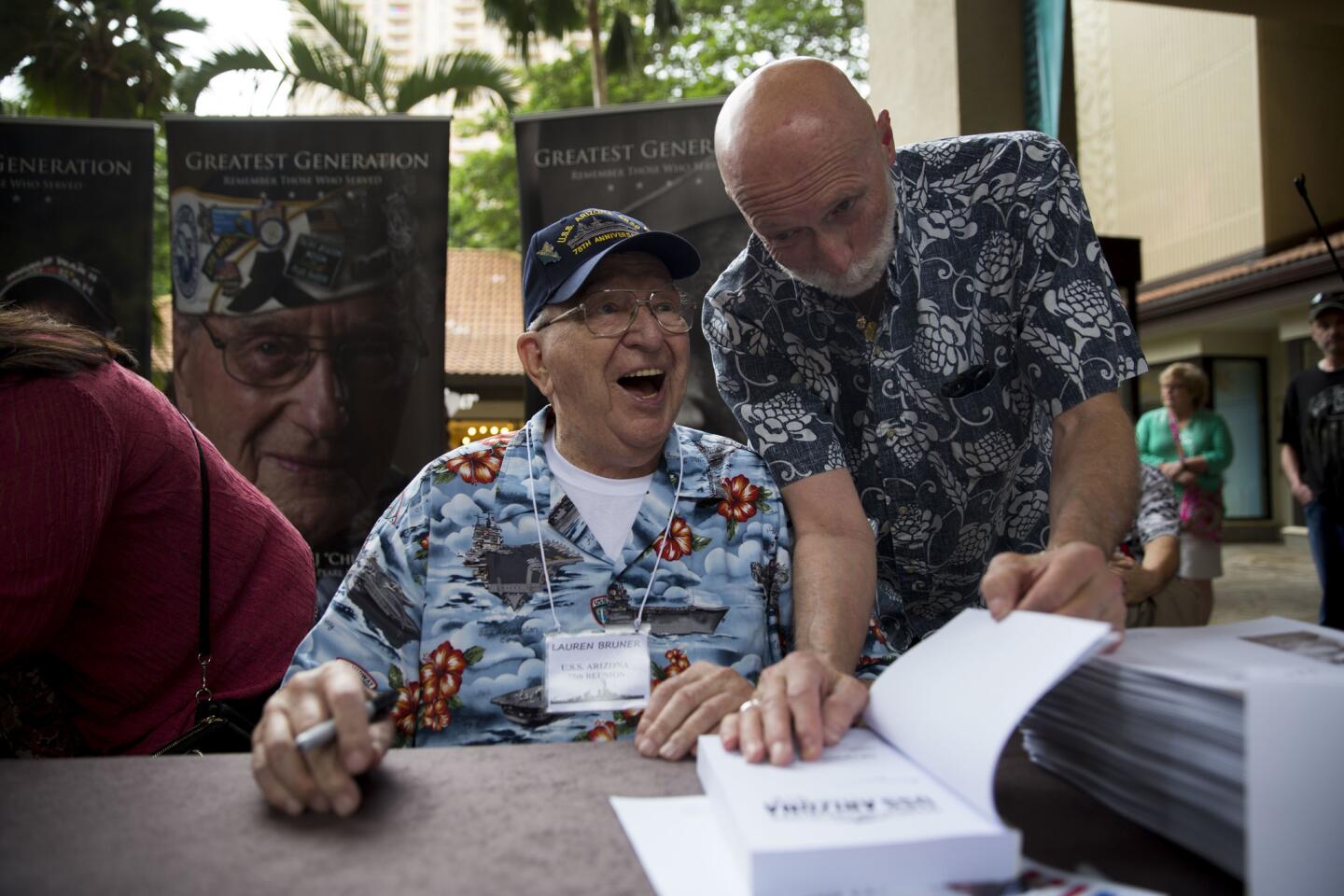 Lauren Bruner, survivor of attack on the Arizona at Pearl Harbor