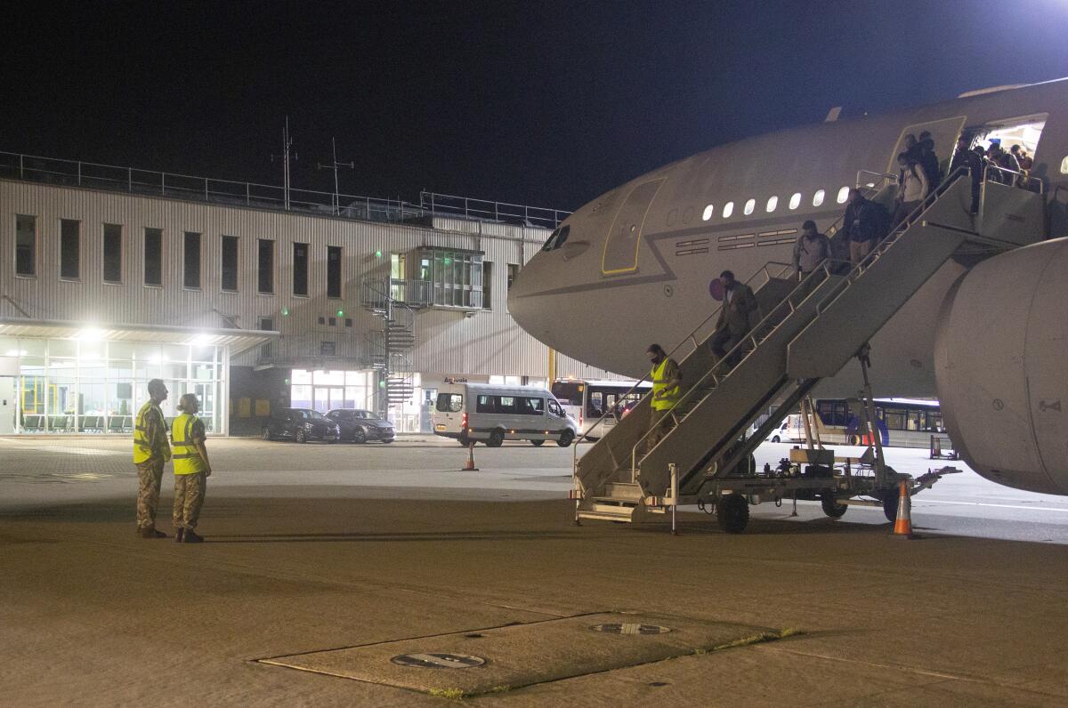 Plane parked at air base in England