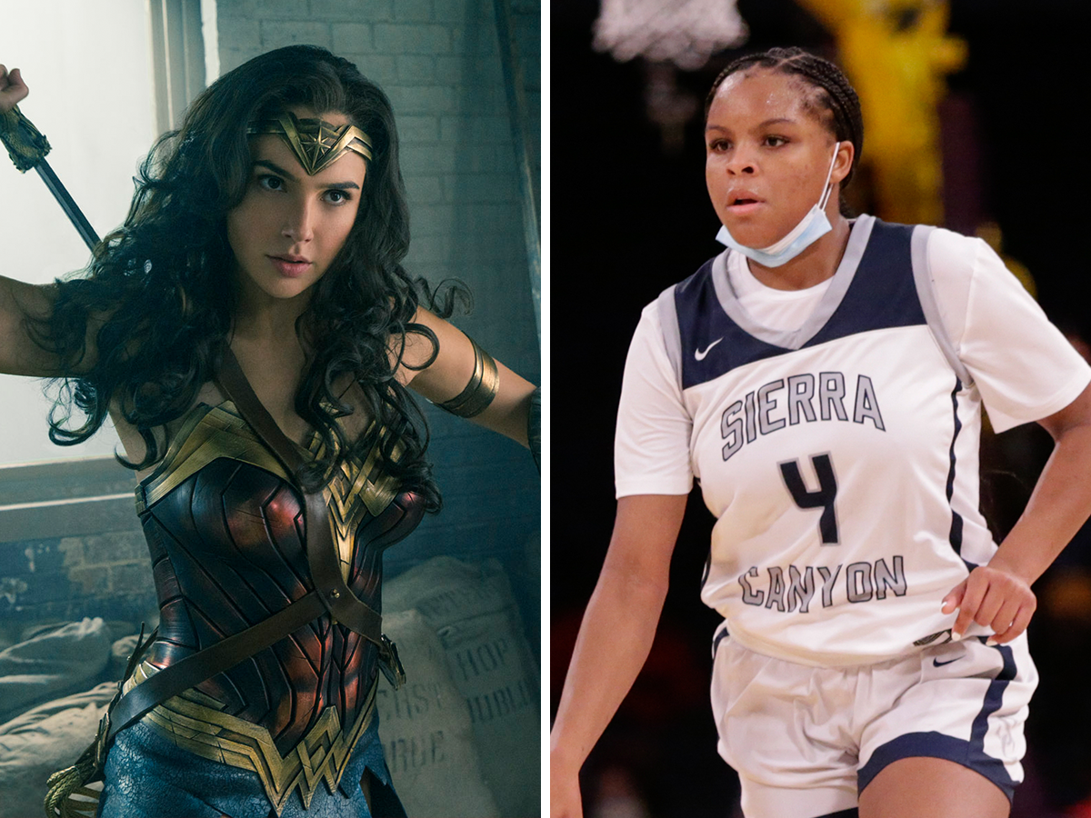 Sierra Canyon's MacKenly Randolph, right, is planning to be Wonder Woman for Halloween.