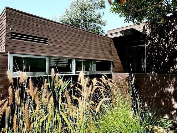 In her definitive book, "Neutra: The Complete Works," architectural historian Barbara Lamprecht describes Bertram's residence: "This spare, lean house steps back from its quiet Silver Lake street in a series of low, compact volumes wrapped in horizontal redwood siding. The disparity between private and public agendas is extreme: the house is irrevocably closed to the public and exuberantly open on the view side."