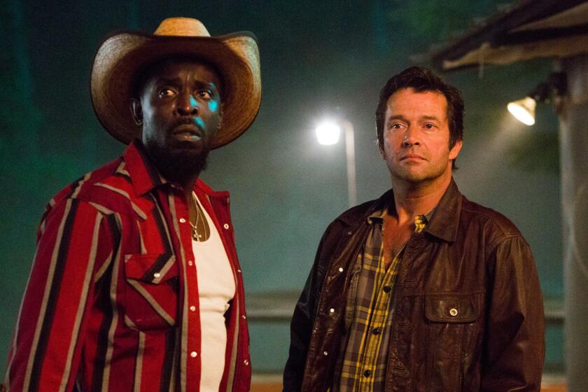 Michael Kenneth Williams as Leonard Pine, left, and James Purefoy as Hap Collins in "Hap and Leonard."
