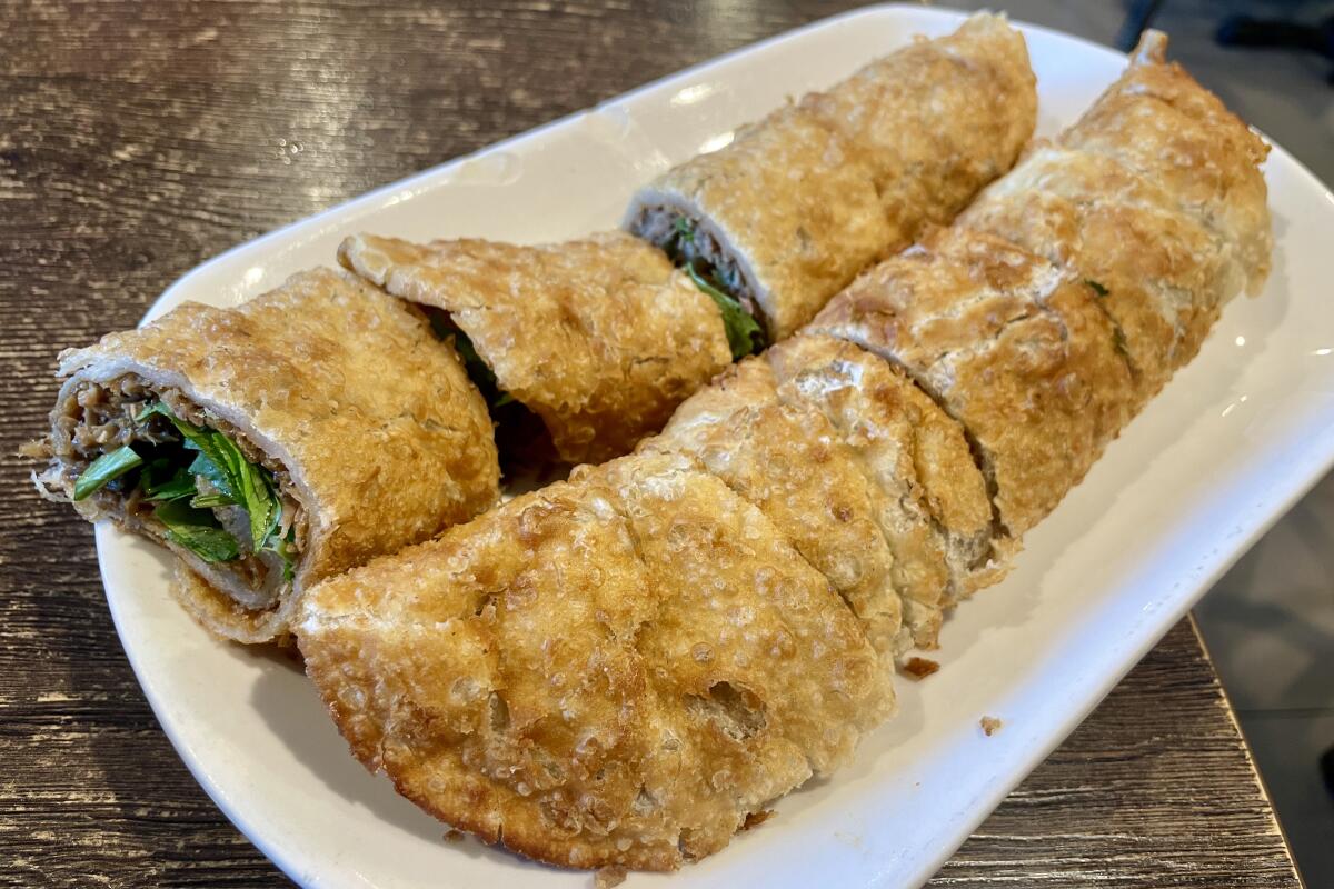 The beef roll from PP Pop restaurant in Monterey Park.