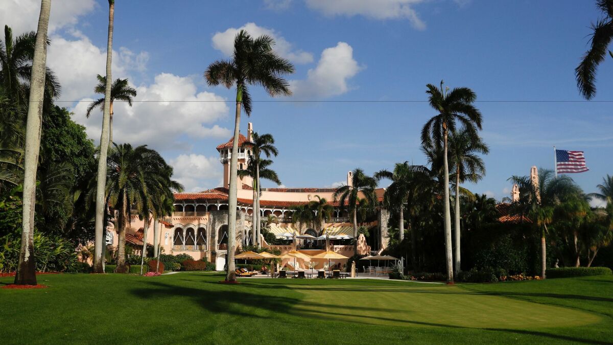 Donald Trump's Palm Beach resort Mar-a-Lago.