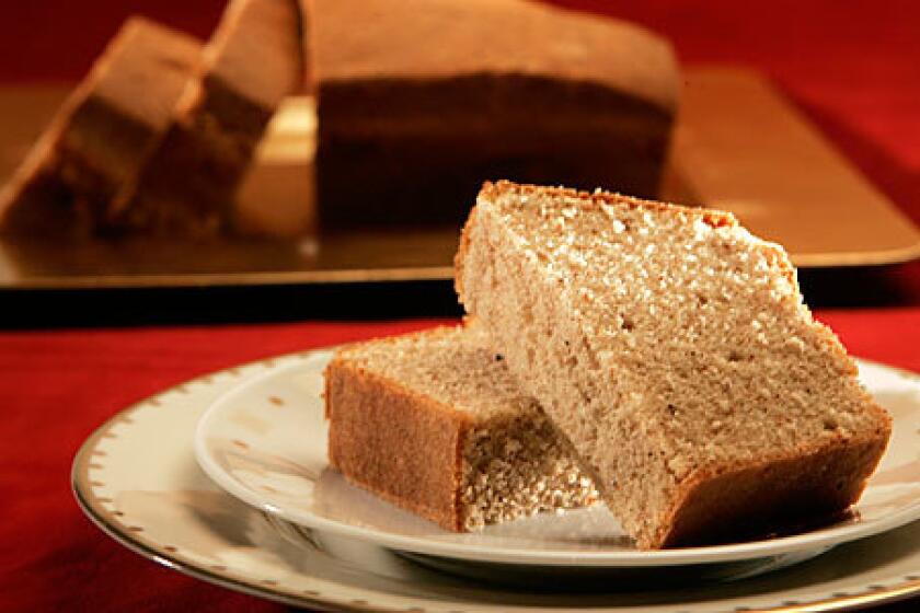 SPICED: This poundcake has cinnamon, mace and nutmeg.