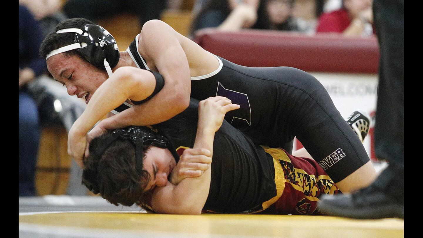 Photo Gallery: La Canada vs. Hoover in rival Rio Hondo League wrestling