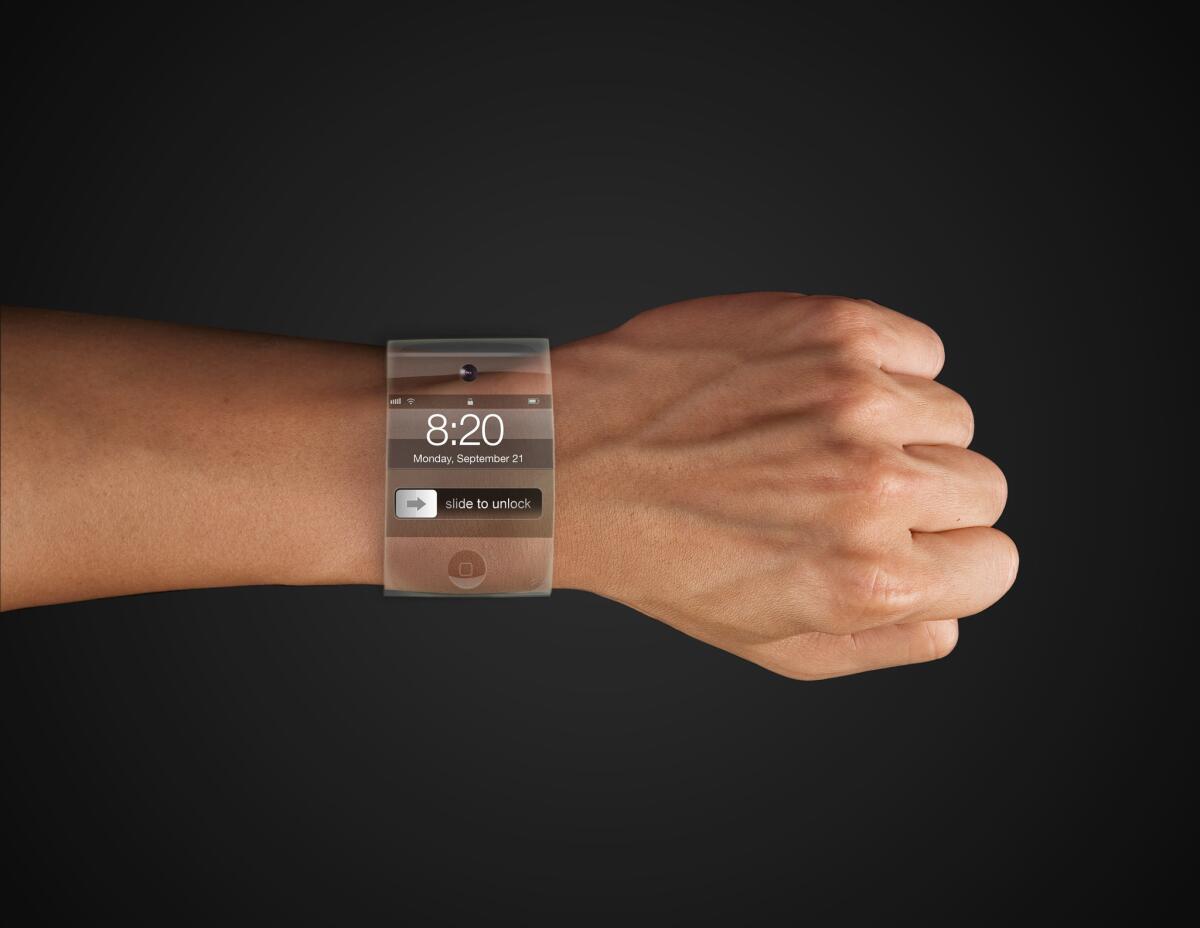 An independent artist's concept of what the rumored Apple iWatch could look like.