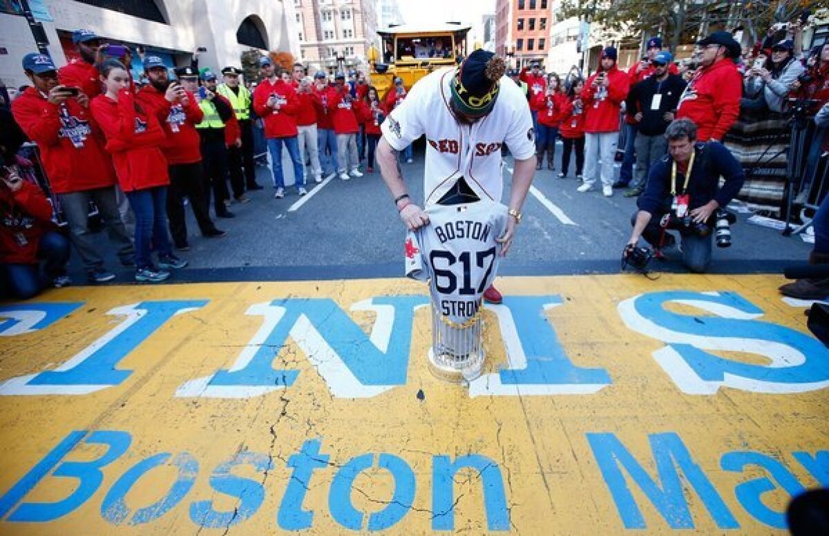 Boston celebrates Red Sox win, remembers marathon bombings Los