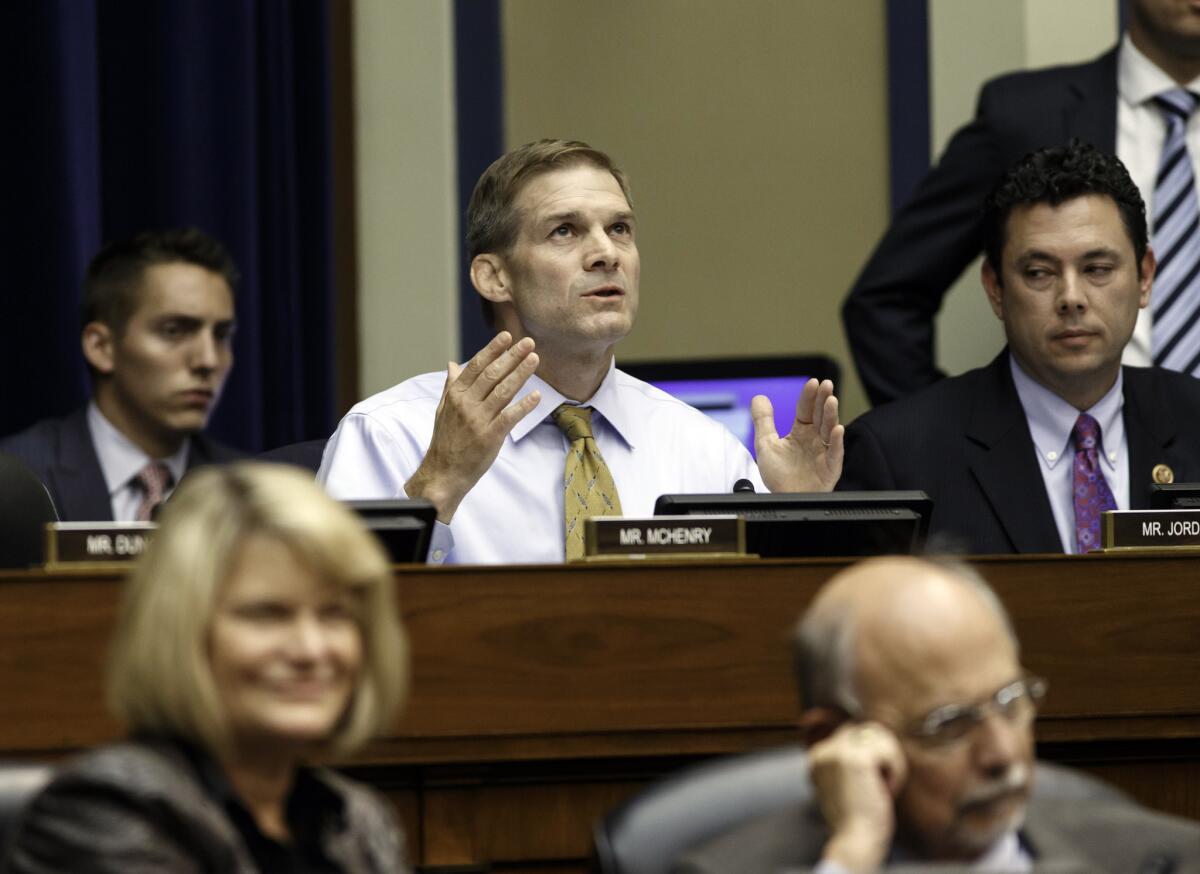 Rep. Jim Jordan (R-Ohio) grills IRS Commissioner John Koskinen as the House Oversight Committee continues its probe of whether tea party groups were improperly targeted for increased scrutiny.