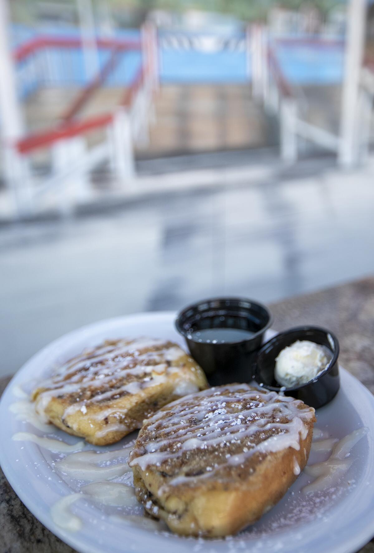 The cinnamon swirl French toast at Cappy's Cafe.