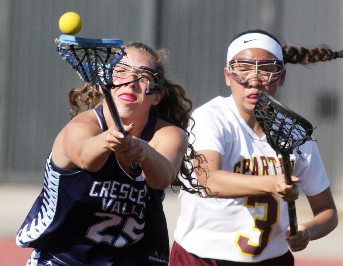 Madeline Heeg and the Crescenta Valley High girls' lacrosse team will make its playoff debut on Tuesday.