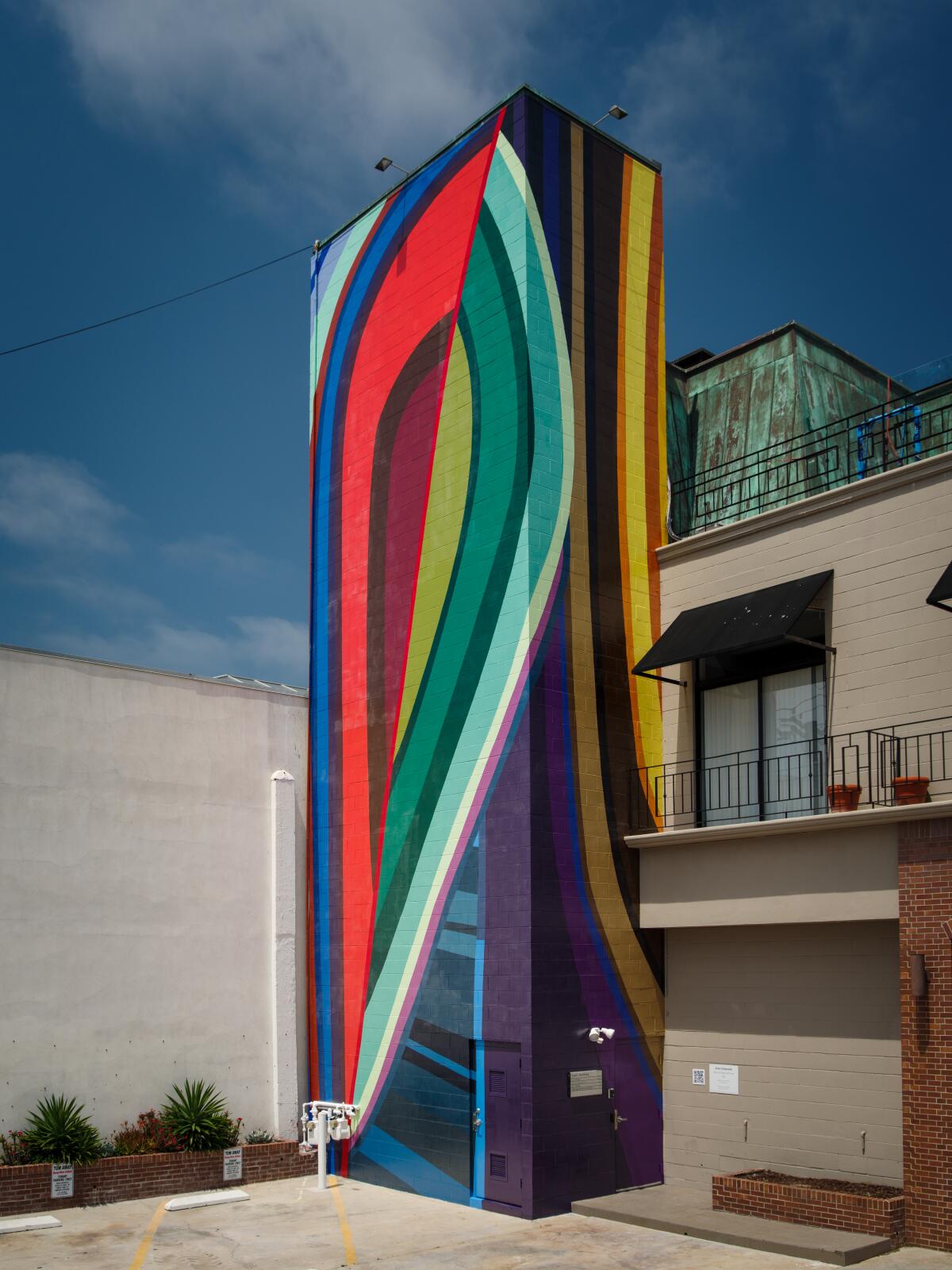 June Edmonds' mural “Ebony on Draper and Girard” is on the alley-facing side of 7724 Girard Ave. in La Jolla.