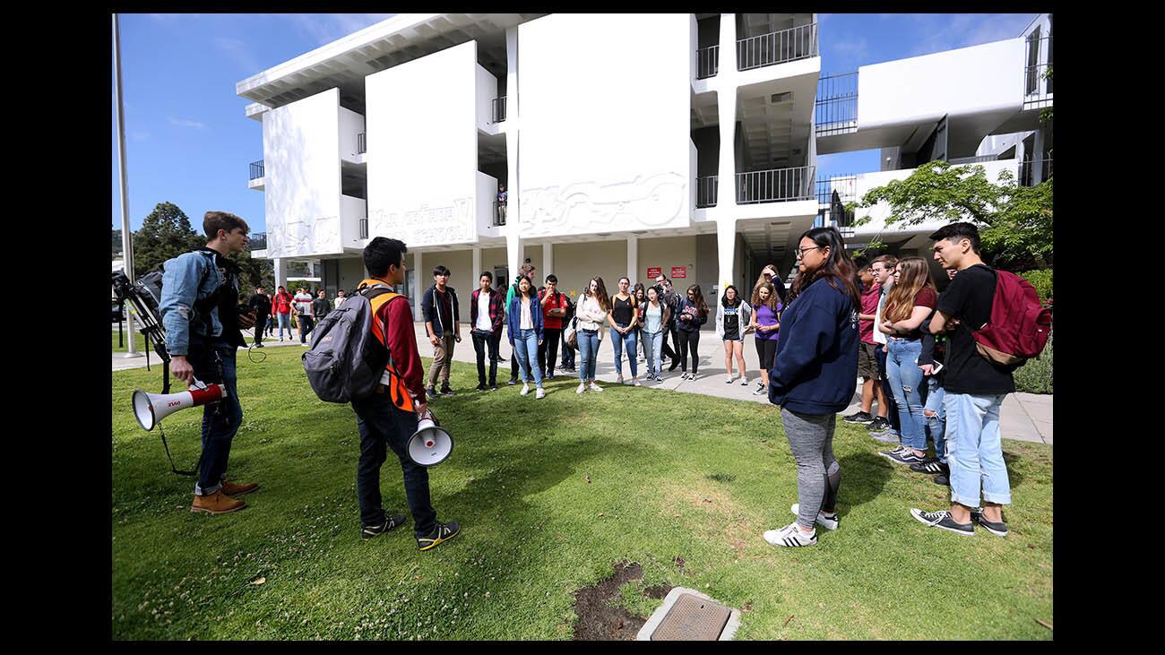 Photo Gallery: La Cañada High School students walk out and march against gun violence