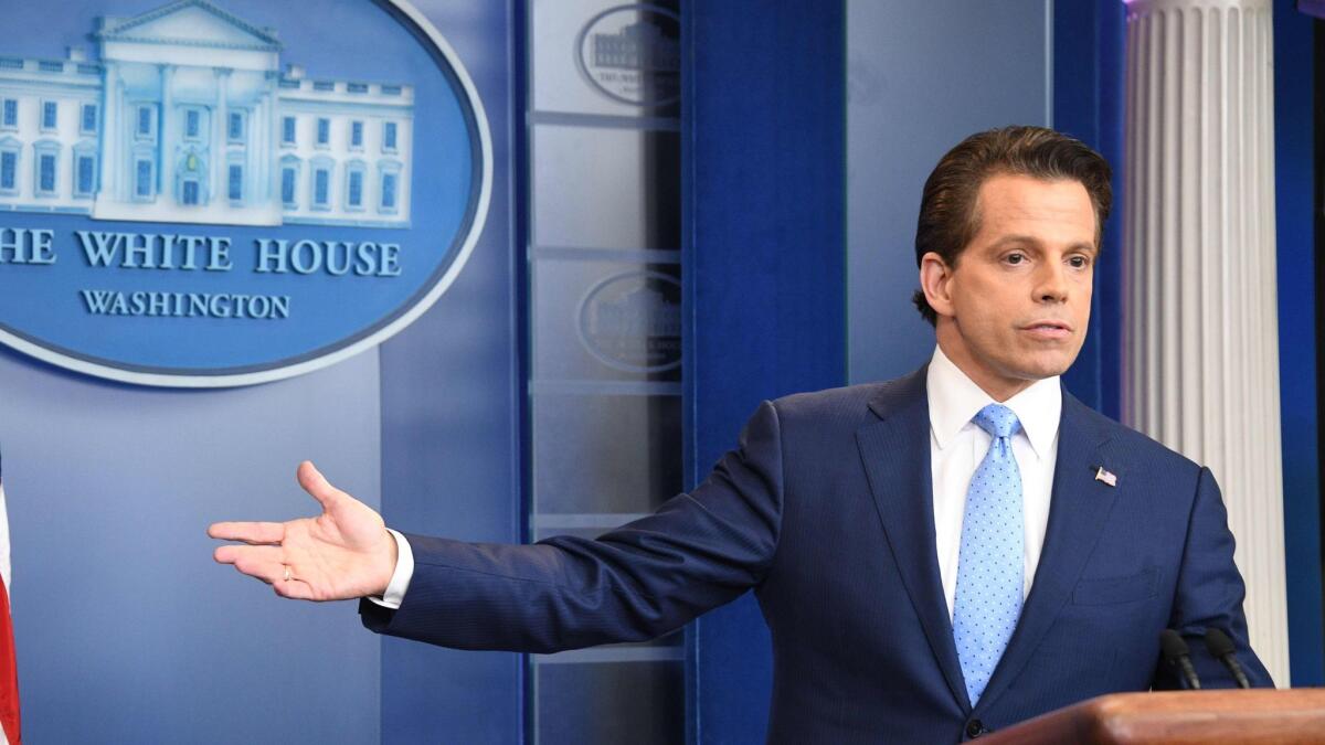 Anthony Scaramucci, former White House communications director, during a July press briefing.