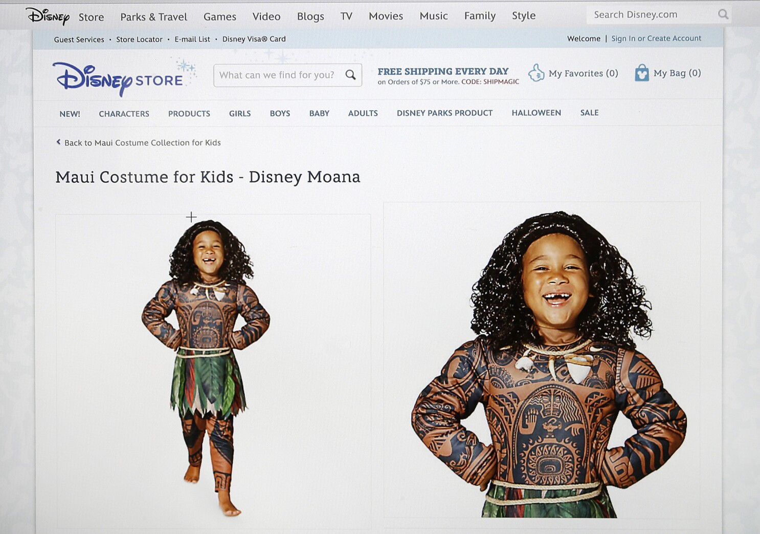 Disney Pulls Moana Costumes For Children Amid Cultural Appropriation Uproar Los Angeles Times