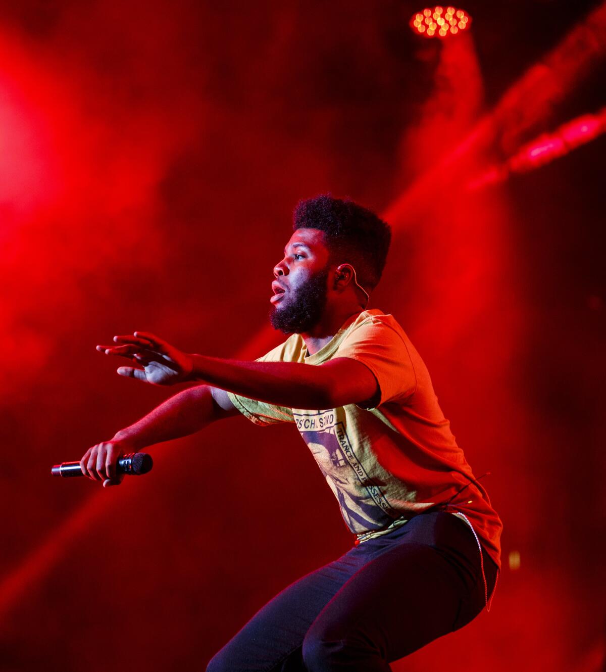 Khalid onstage at the 2017 BET Experience.