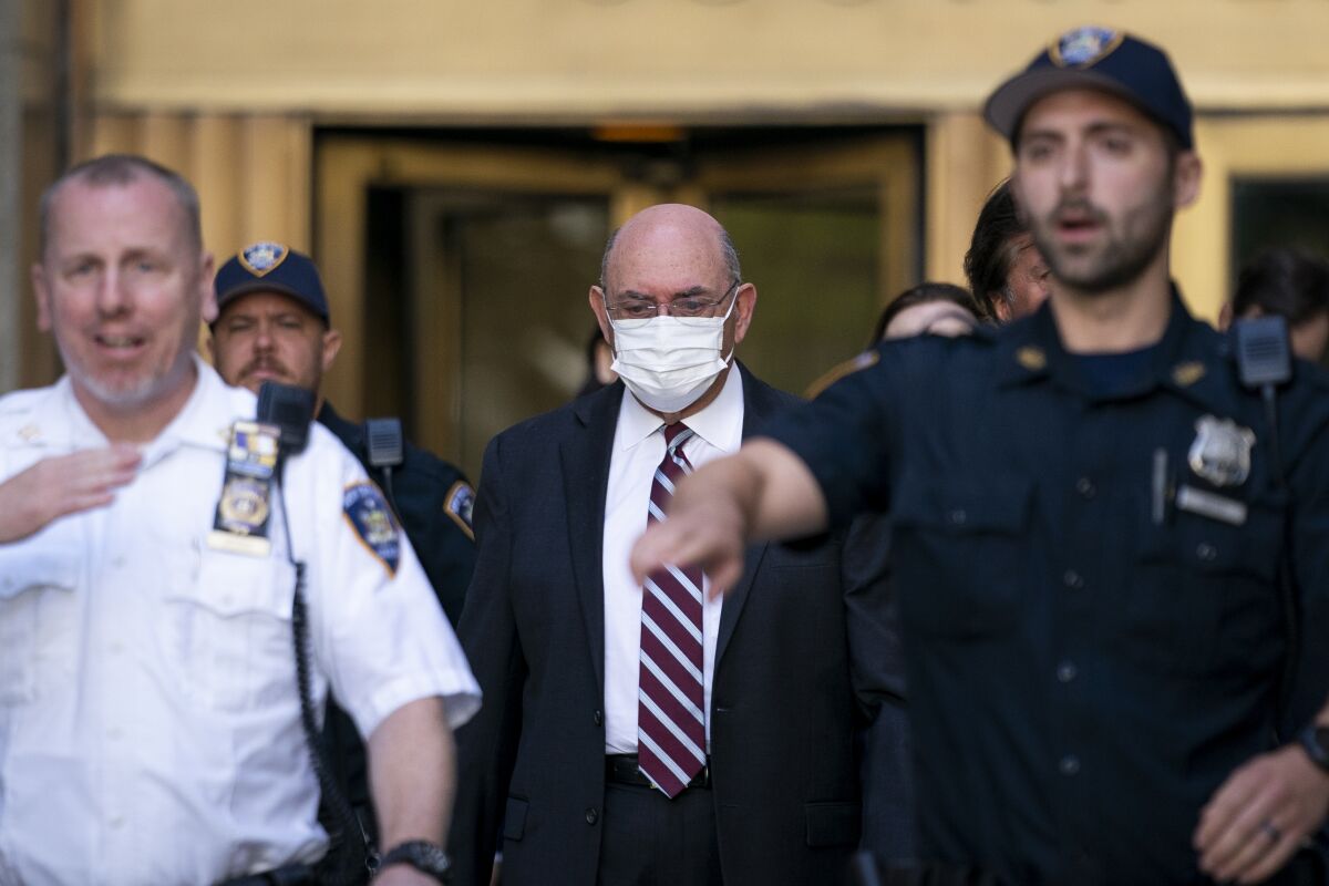 The Trump Organization's former chief financial officer, Allen Weisselberg, departs a New York courthouse.