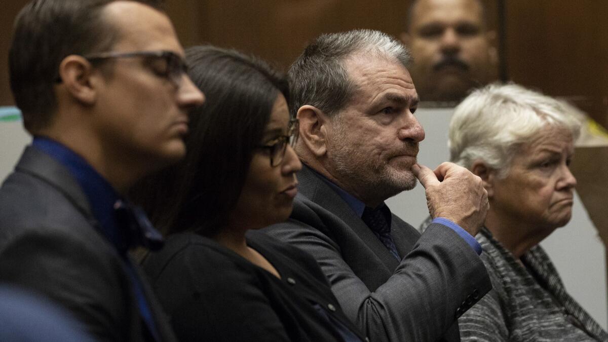 Superior Court Judge George G. Lomeli denied a motion to dismiss child abuse and other charges. The defendants in court Thursday, from left, are Kevin Bom, Stefanie Rodriguez, Gregory Merritt and Patricia Clement.