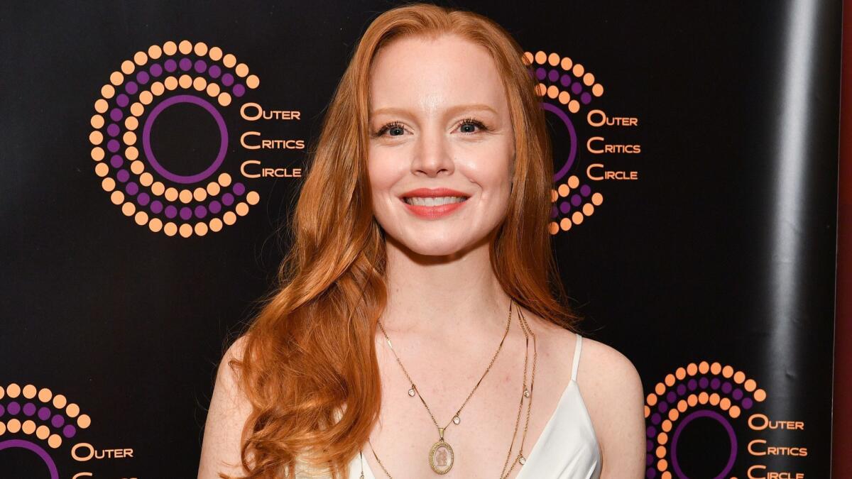 Lauren Ambrose at the Outer Critics Circle awards last month in New York. She won for lead actress in a musical.