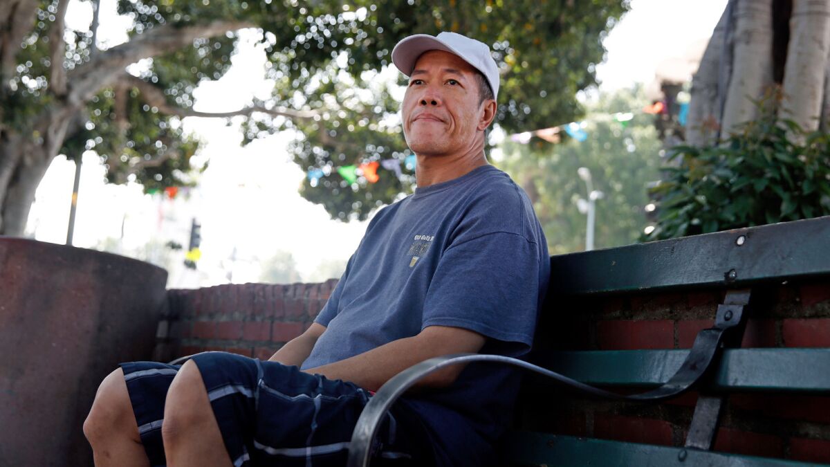 Tony Lee, 53, is homeless and on the road to recovery: "I'm still young and I want to get my life back," he says.