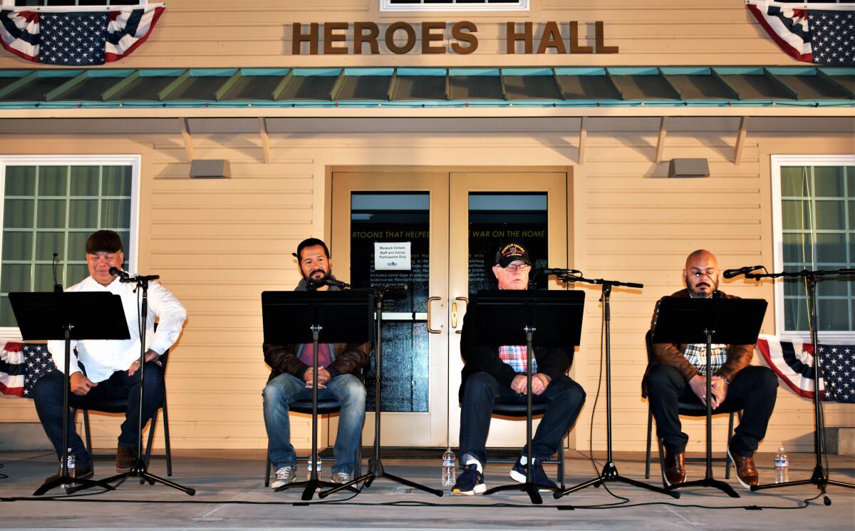 The VOICES: Veterans Storytelling Project at the O.C. fairgrounds' Heroes Hall, pictured in 2019, returns Saturday.