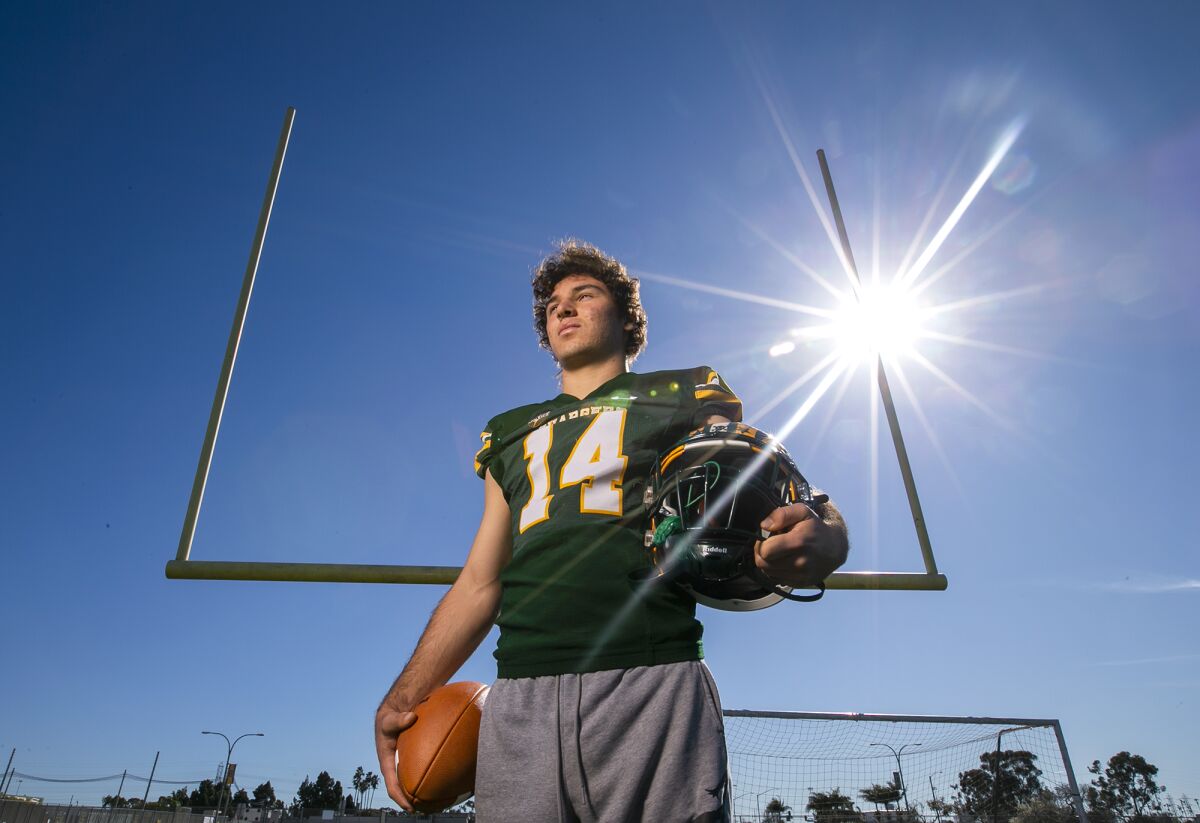 Edison High senior quarterback Parker Awad is the 2022 Daily Pilot Football Dream Team Player of the Year. 