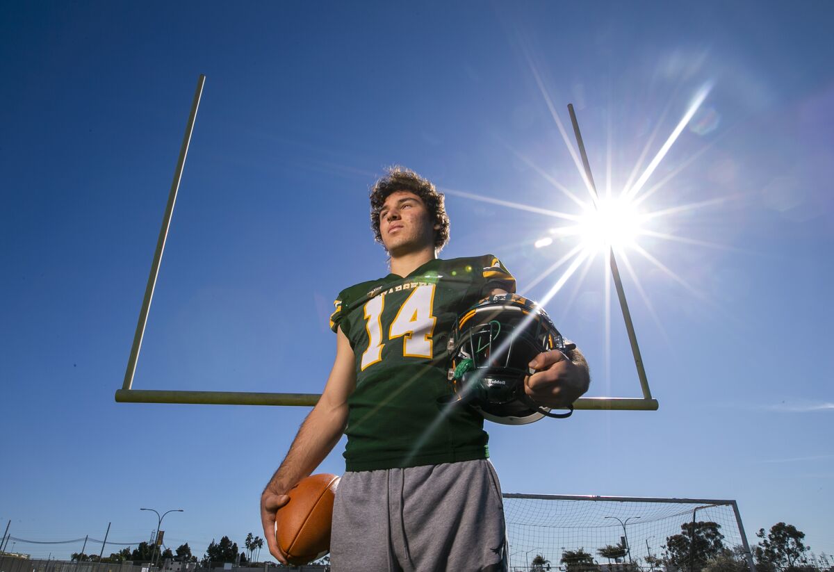 Edison High senior quarterback Parker Awad is the 2022 Daily Pilot Football Dream Team Player of the Year.