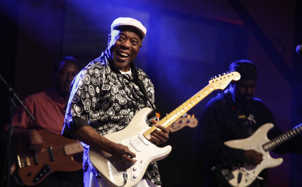 Blues guitarist Buddy Guy performs at the new Fender Visitor Center at Fender Musical Instruments factory in Corona in September 2011.