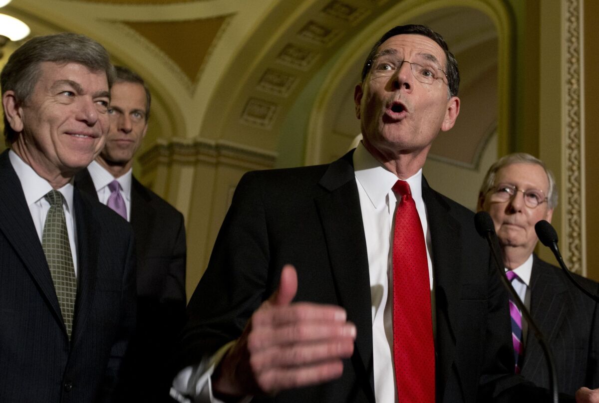 Sen. John Barrasso, R-Wy.: big on Obamacare hate, not so big on protecting his voters' interests.