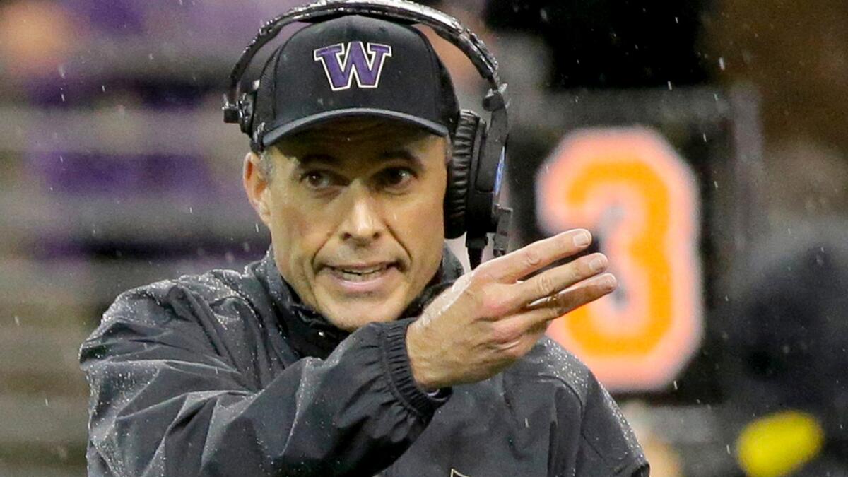 Washington Coach Chris Petersen is under contract with the Huskies through the 2020 season.