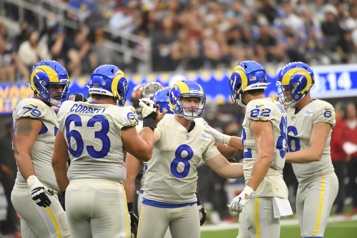 Gey Rams Rams look to clinch playoff spot with kicker Matt Gay ready to do his ...