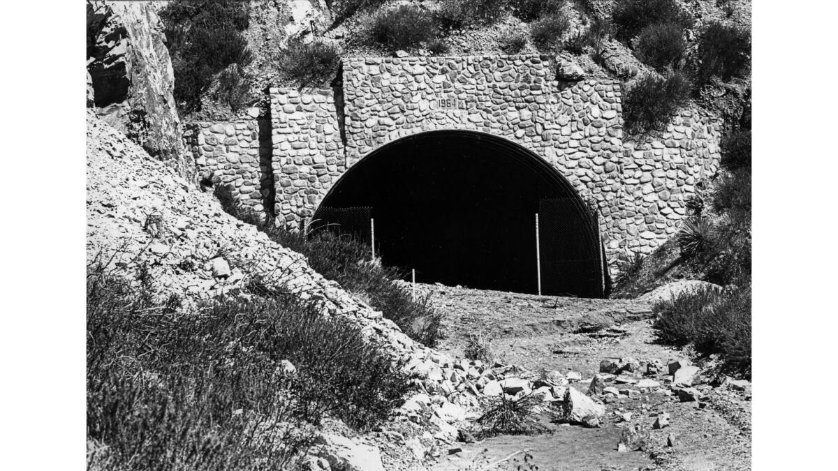 March 19, 1980: The second tunnel on Shoemaker Canyon Road.