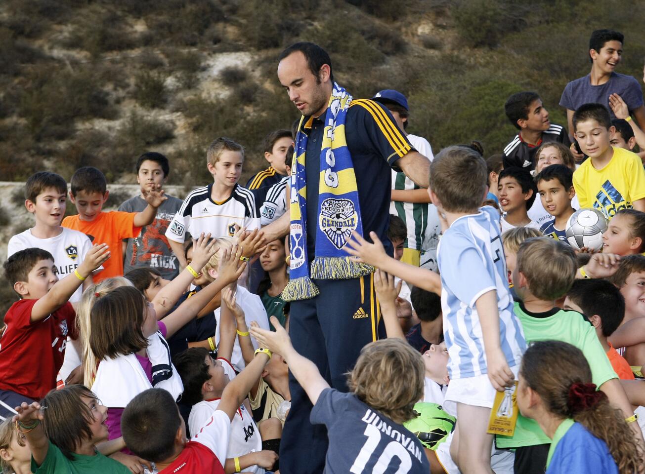 Photo Gallery: L.A. Galaxy soccer clinic in Glendale