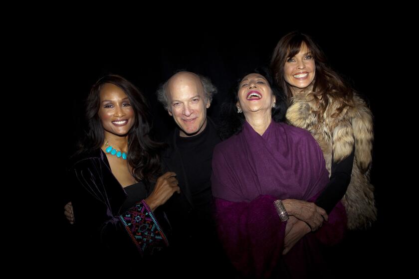 Beverly Johnson, left, shown in file photo with photographer and director Timothy Greenfield-Sanders and models China Machado and Carol Alt at the Sundance Film Festival in 2012.