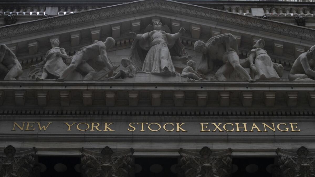 The facade of the New York Stock Exchange.