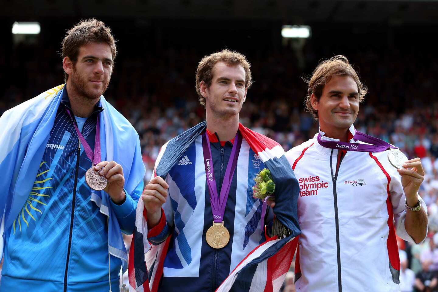 Juan Martin del Potro, Andy Murray, Roger Federer