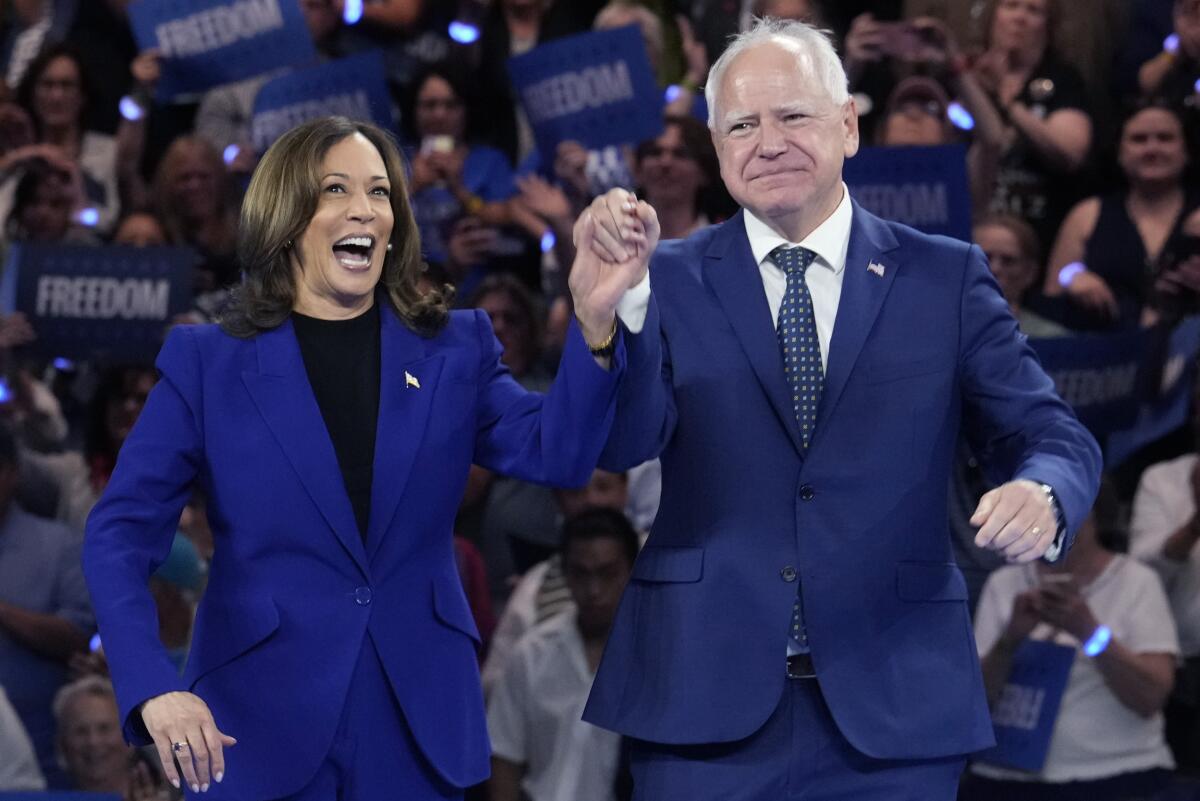 La nominada presidencial demócrata y vicepresidenta, Kamala Harris,