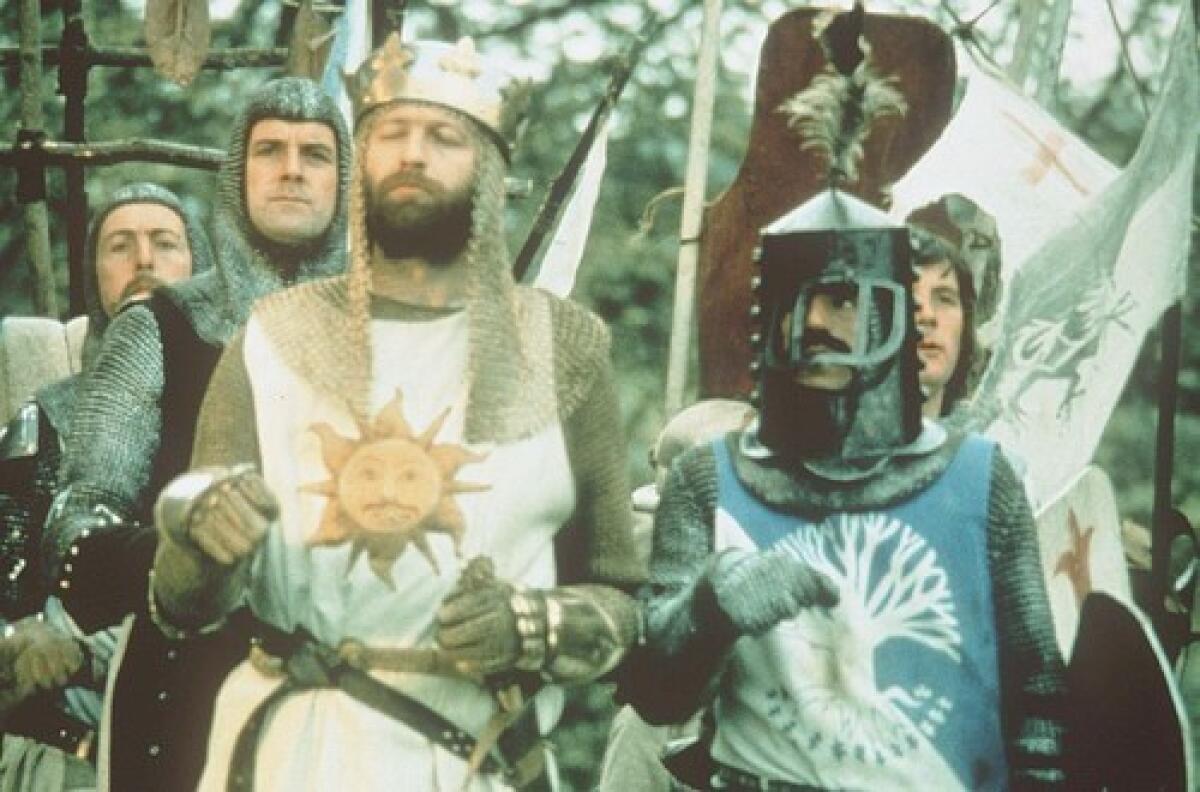 The 1975 comedy "Monty Python and the Holy Grail" on Sundance. 