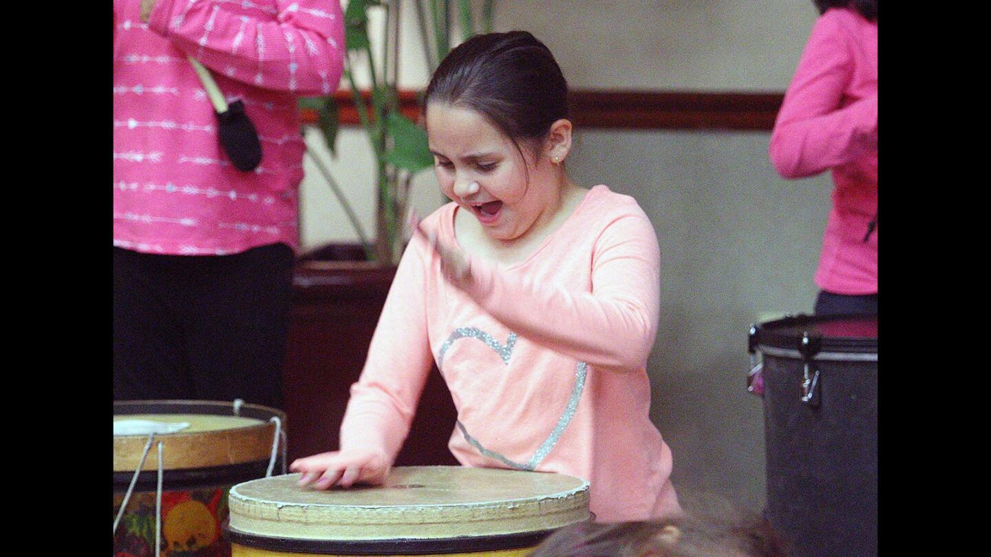 Photo Gallery: Hands-on percussion demonstration by Marcus Miller Drums at Buena Vista Branch Library