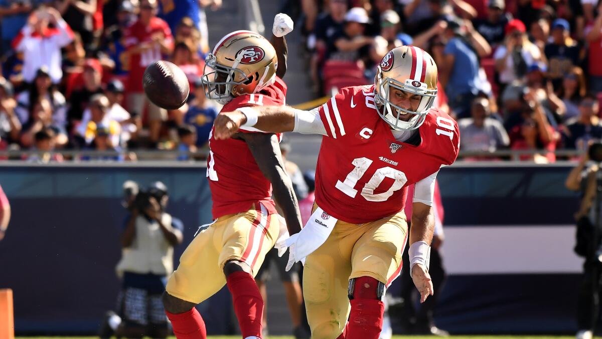 First look: 49ers at Rams in NFC championship game - Los Angeles Times