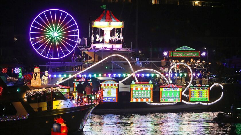 The Last Hurrah, with its boardwalk amusement park theme, was a co-winner of the Sweepstakes award in the Newport Beach Christmas Boat Parade, which ran Dec. 19-23.