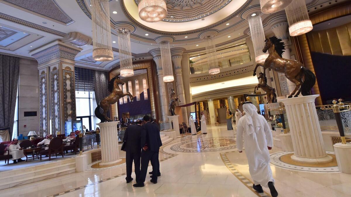 The Ritz-Carlton Hotel in the Saudi capital Riyadh has morphed into a makeshift prison after the kingdom's crackdown on the coddled elite.
