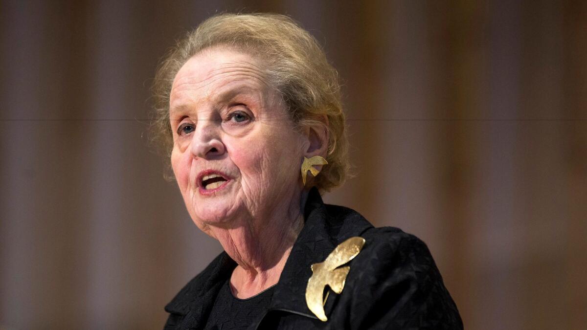 Former Secretary of State Madeleine Albright: Invited on campus twice, but never "disinvited." Why is she in a free-speech watchdog's database?