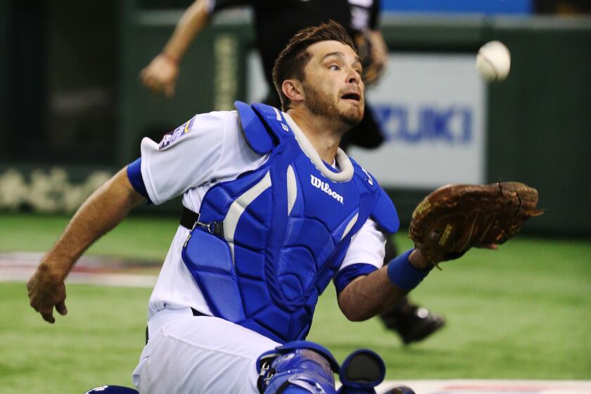 The Dodgers designated catcher Drew Butera for assignment Friday.