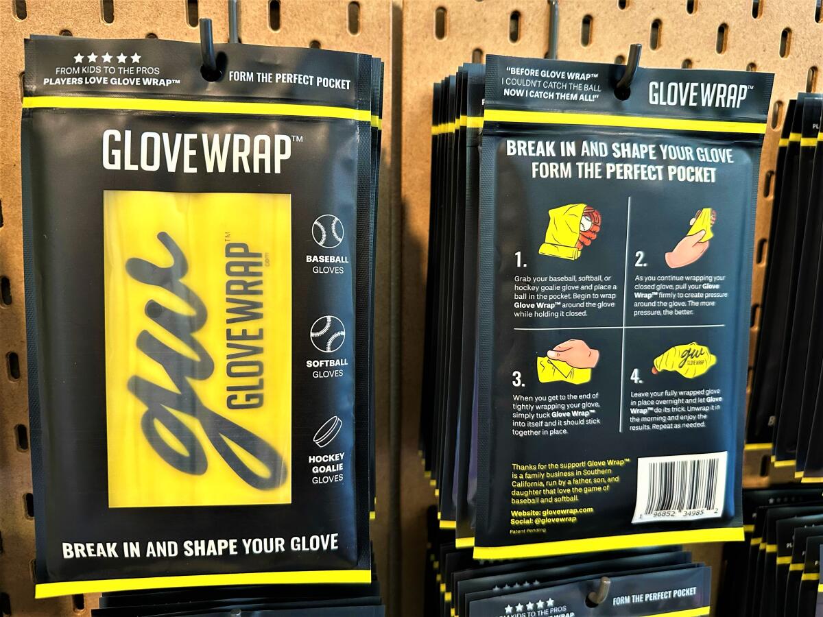 Local invention Glove Wrap is enjoying national fame as MLB players use the product to shape and break in baseball gloves.