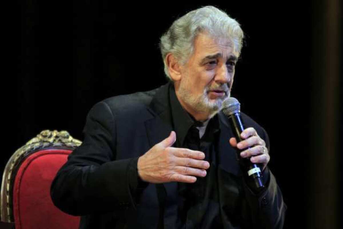 Placido Domingo at the Dorothy Chandler Pavilion.