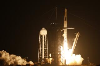 A SpaceX Falcon 9 rocket with the Crew Dragon spacecraft with astronauts on a mission to the International Space Station lifts off from pad 39A at Kennedy Space Center in Cape Canaveral, Fla., Saturday, Aug. 26, 2023. (AP Photo/Terry Renna)
