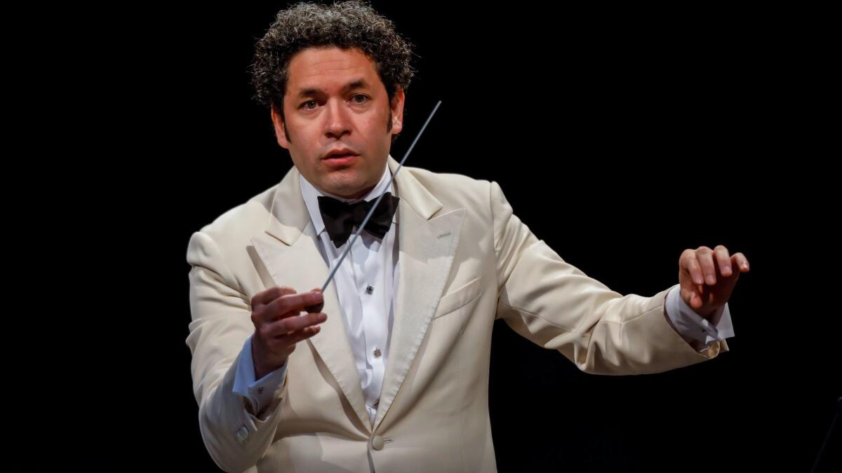 Los Angeles Philharmonic conductor Gustavo Dudamel at the Hollywood Bowl in August.