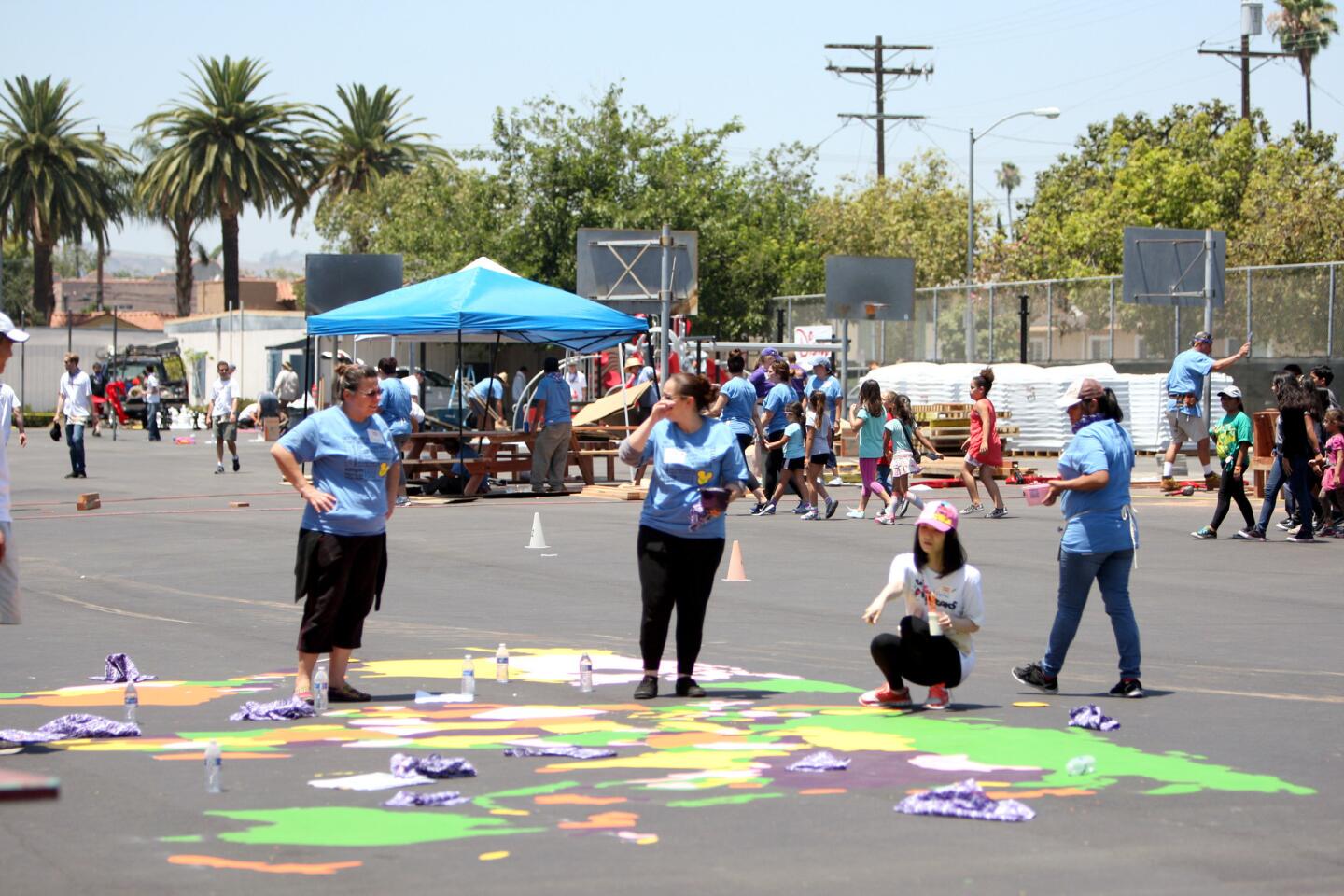Photo Gallery: Kaboom, Disney and Glendale Educational Foundation team up to improve Mann Elementary School