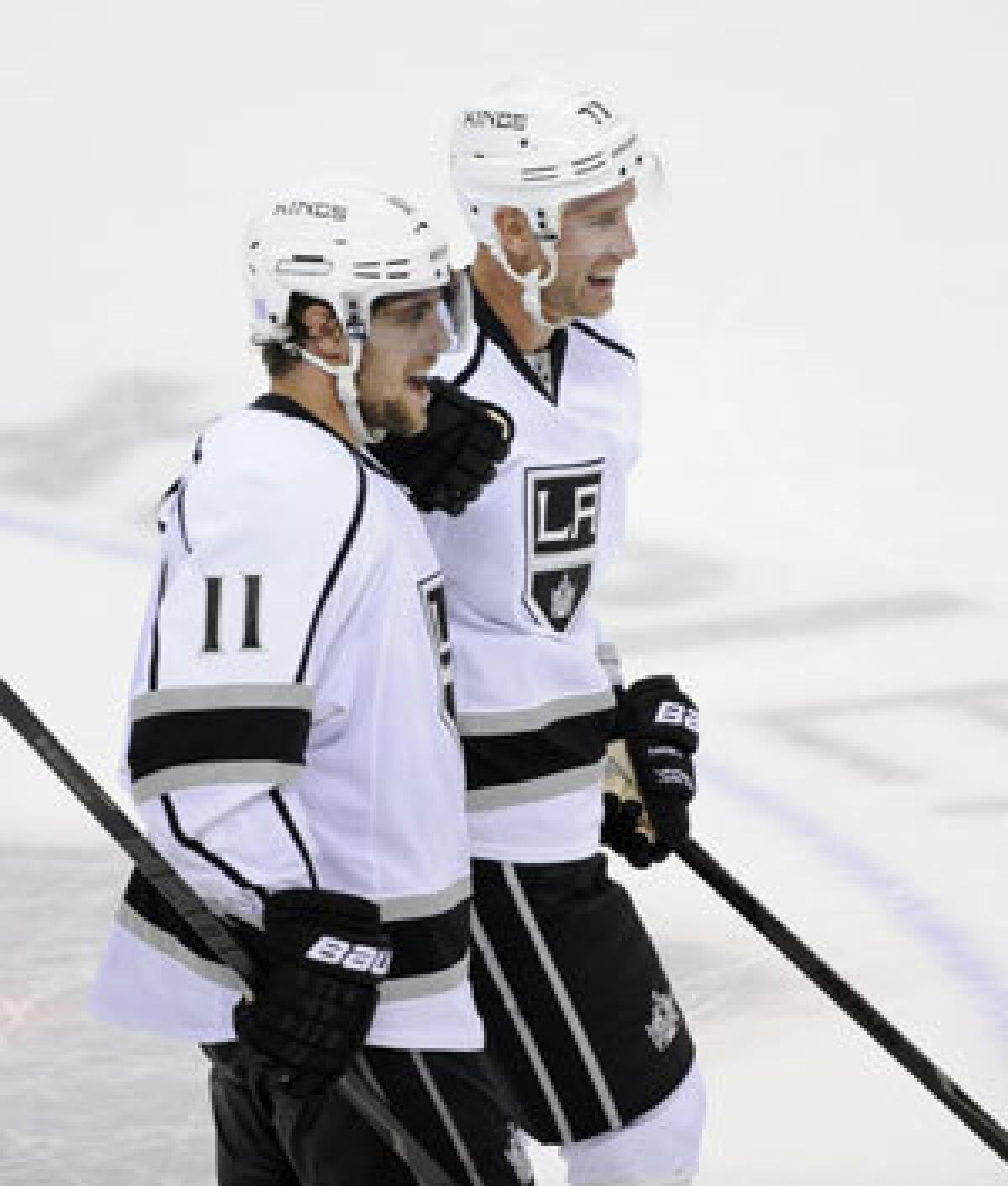 Anze Kopitar, left, and Jeff Carter could be linemates soon.