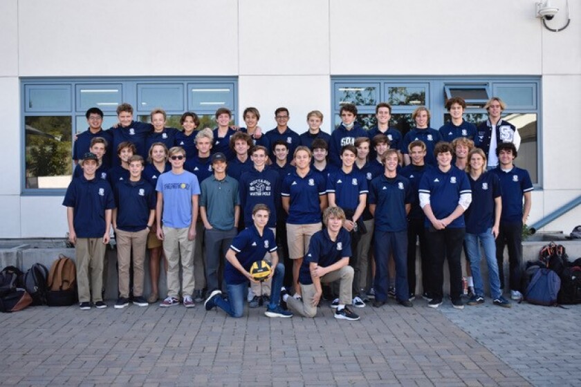 The 2021-2022 San Dieguito High School Academy boys water polo team. 